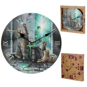 Lisa Parker Hubble Bubble Cat and Kitten Picture Clock CLOCK at World Of Decor NZ