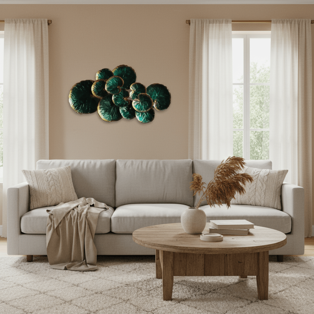 Lotus Leaf Wall Art-Green Wall Art, Affirmations & Hangings at World Of Decor NZ