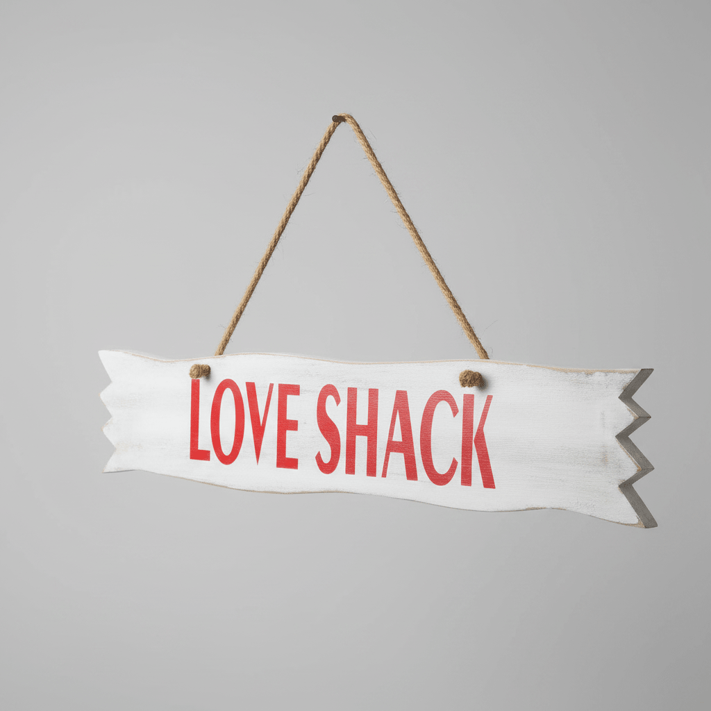 Love Shack Sign WALLHANGING at World Of Decor NZ