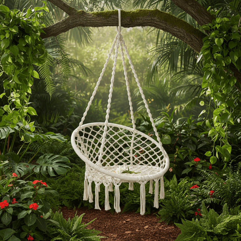 Macrame Hanging Chair Swing Chair ACCESSORIES at World Of Decor NZ