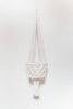 Macrame Pot Hanging Single 22cm-White Pot Plant Hangers & Holders at World Of Decor NZ