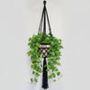 Macrame Pot Plant Hange -Single Black 22cm Pot Plant Hangers & Holders at World Of Decor NZ