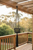 Macrame Pot Plant Hanger -Single Black 28cm Pot Plant Hangers & Holders at World Of Decor NZ