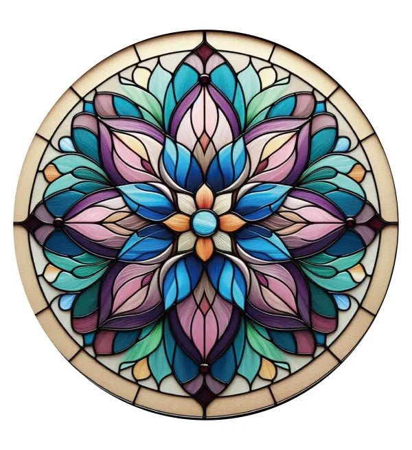 Mandala Flower Stained Glass Hanger at World Of Decor NZ