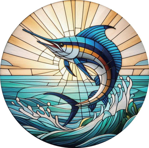 Marlin Stained Glass Hanger Wall Art, Affirmations & Hangings at World Of Decor NZ