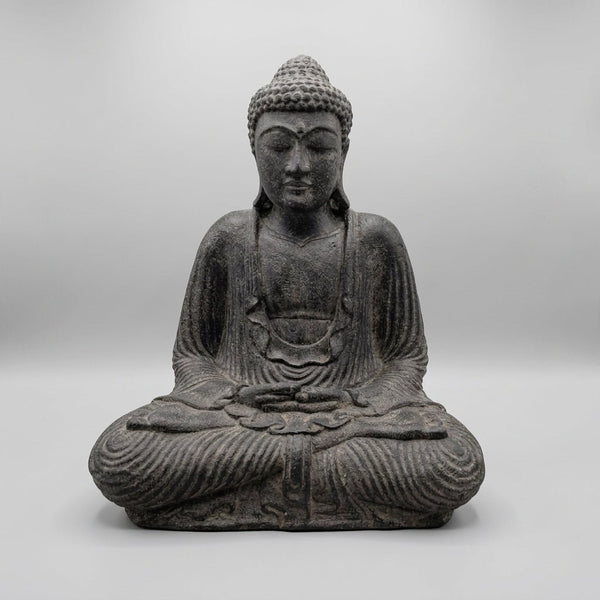 Meditation Buddha 40cm-Greywash BUDDHA at World Of Decor NZ
