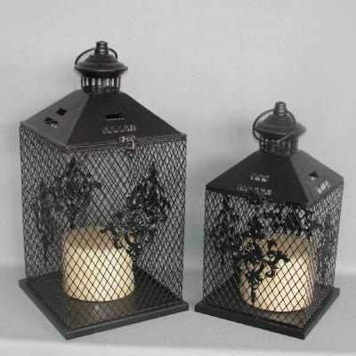 Mesh Lantern Set of 2 Candle,Tealight & Incense Holders at World Of Decor NZ