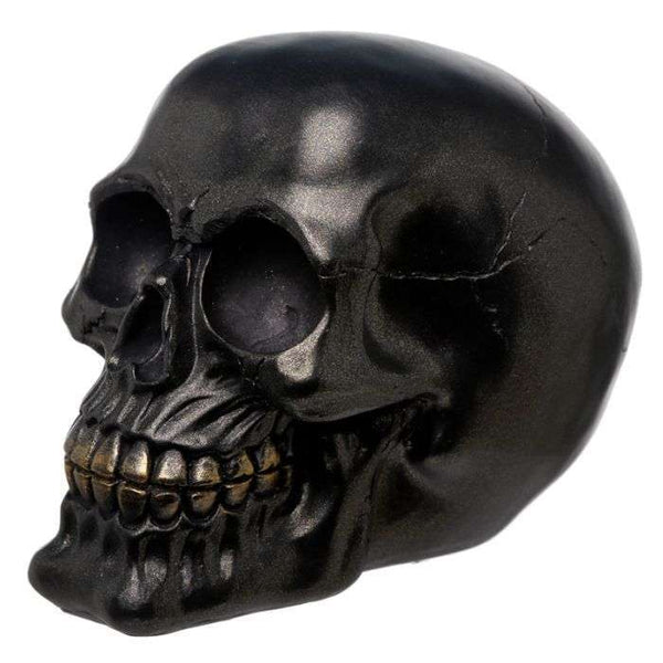 Metallic Black Skull Decoration* at World Of Decor NZ