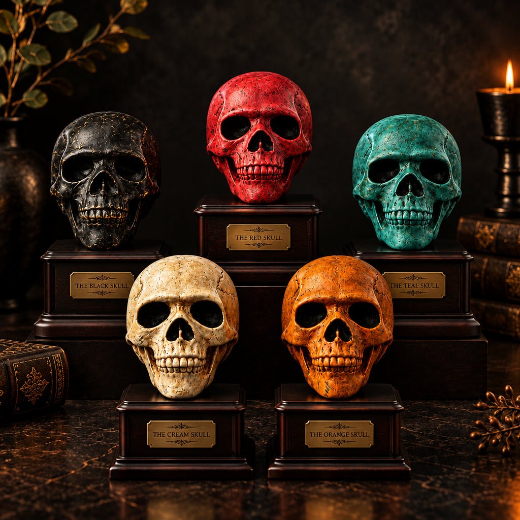 Mini Skulls Set of 5 Poly Resin Figurines & Animals at World Of Decor NZ