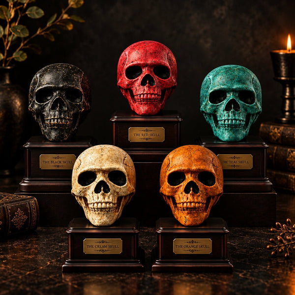 Mini Skulls Set of 5 Poly Resin Figurines & Animals at World Of Decor NZ