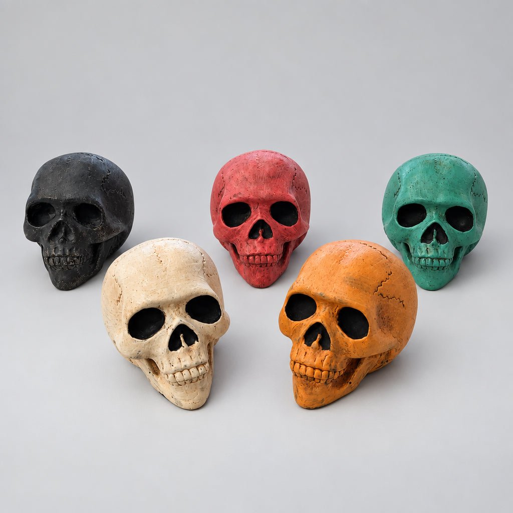 Mini Skulls Set of 5 Poly Resin Figurines & Animals at World Of Decor NZ