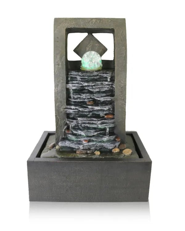 Modern Slate & Ball Fountain WATER FOUNTAIN at World Of Decor NZ