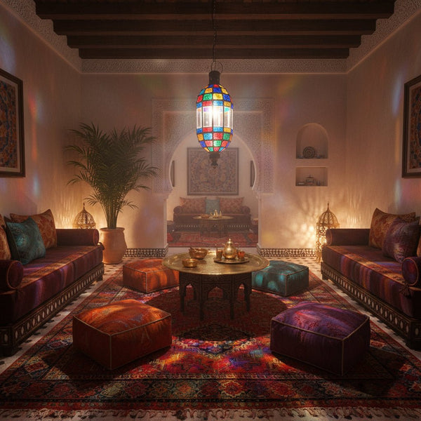 Moroccan Lamp Cylinder color MORROCCAN LAMP at World Of Decor NZ