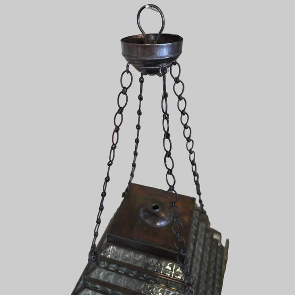 Morrocan Lamp Hanging - Pyramid Frosted MORROCCAN LAMP at World Of Decor NZ