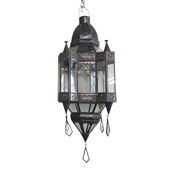 Morroccan Lamp 4 Sided Clear 45cm MORROCCAN LAMP at World Of Decor NZ