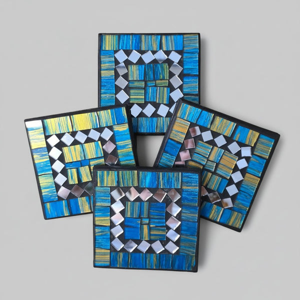 Mosaic Coaster S/4 - Blue COASTER at World Of Decor NZ