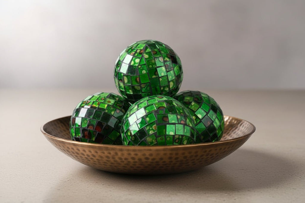Mosaic Decor Ball - Green Mix Mosaics at World Of Decor NZ