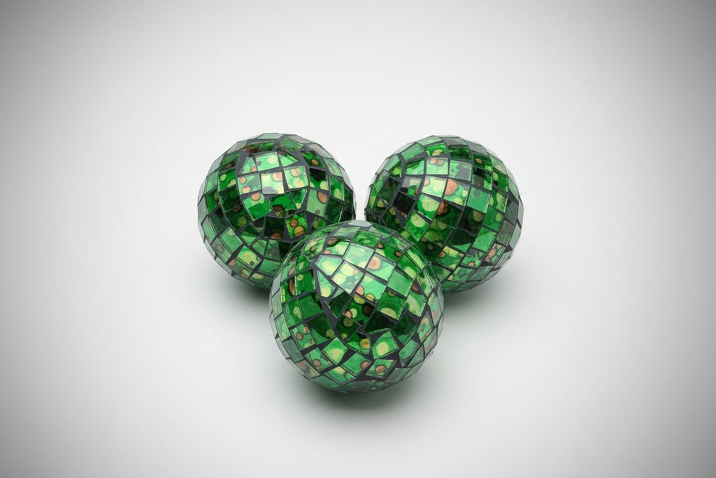 Mosaic Decor Ball - Green Mix Mosaics at World Of Decor NZ