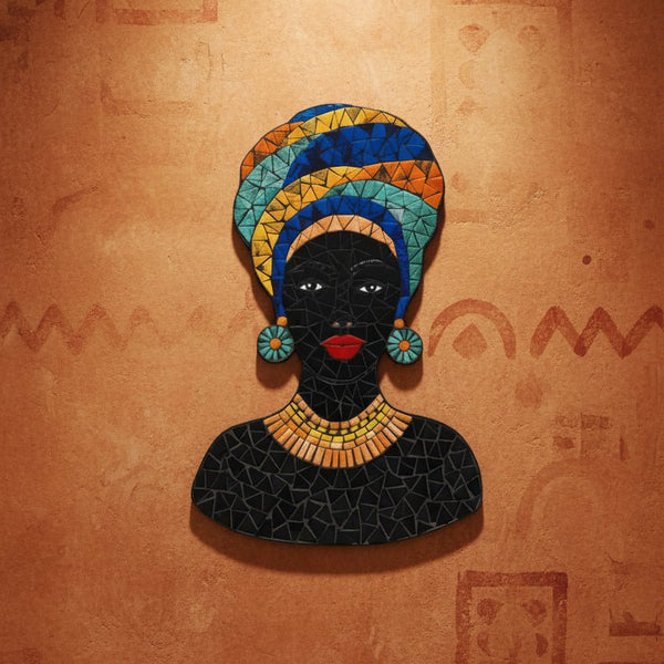 Mosaic Wall Hanging-Africa Lady Wall Art, Affirmations & Hangings at World Of Decor NZ