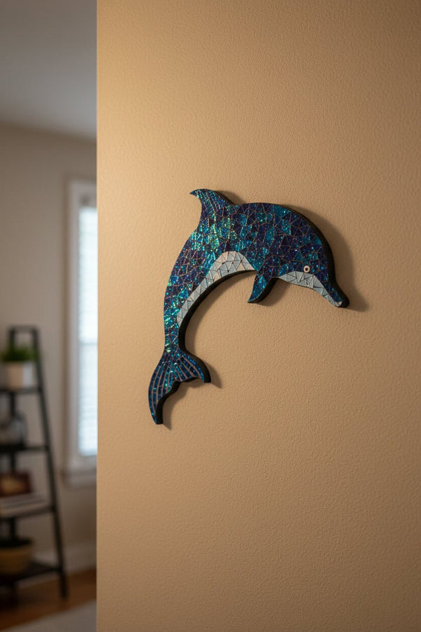 Mosaic Wall Hanging-Dolphin Wall Art, Affirmations & Hangings at World Of Decor NZ