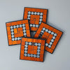 Mosiac Coaster S/4 - Orange COASTER at World Of Decor NZ