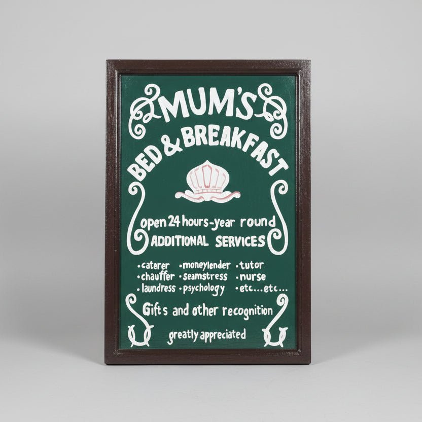 Mum's Bed & Breafast Wall Plaque WALLHANGING at World Of Decor NZ