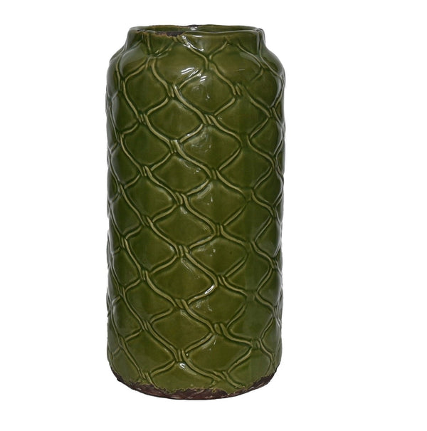 Nautilus Chum Vase 32cm - Olive VASES at World Of Decor NZ