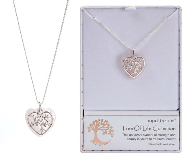 Necklace Tree of Life Heart Shaped Rose Quartz* JEWELLERRY at World Of Decor NZ