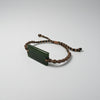 NZ Green Stone - Adjustable Leather Bracelet 40mm KIWIANA at World Of Decor NZ