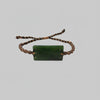NZ Green Stone - Adjustable Leather Bracelet 40mm KIWIANA at World Of Decor NZ