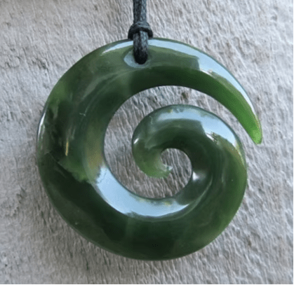 NZ Green Stone - Koru 40mm KIWIANA at World Of Decor NZ