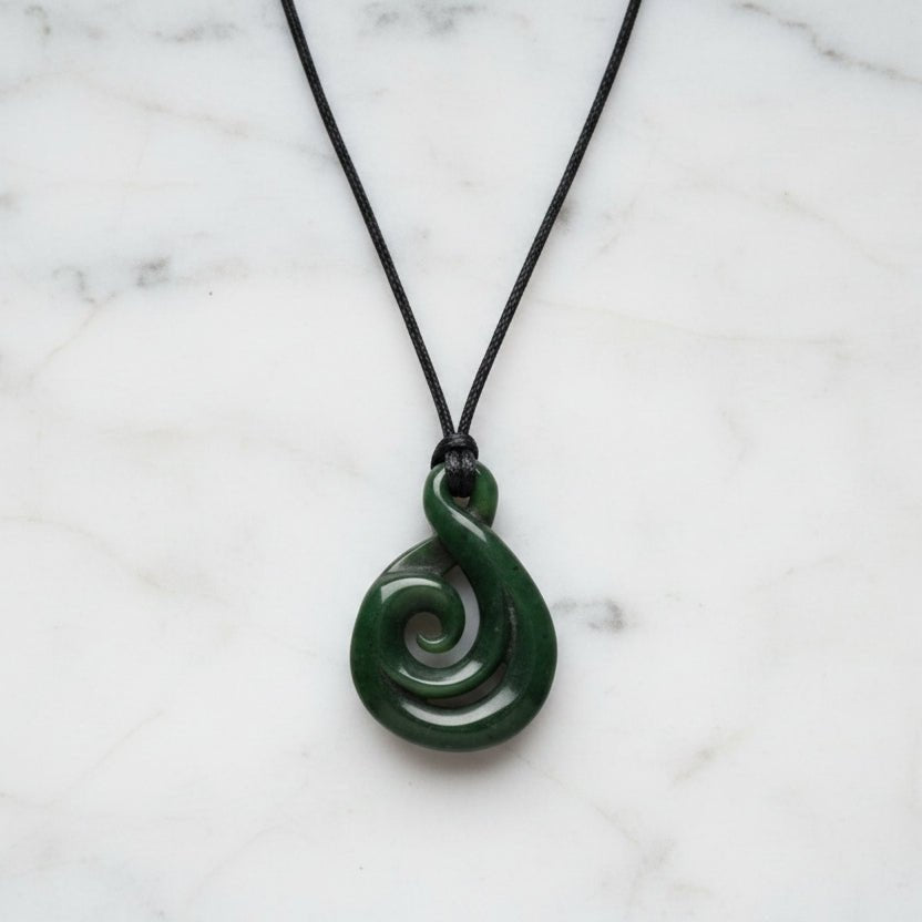NZ Green Stone-Twist 38mm KIWIANA at World Of Decor NZ