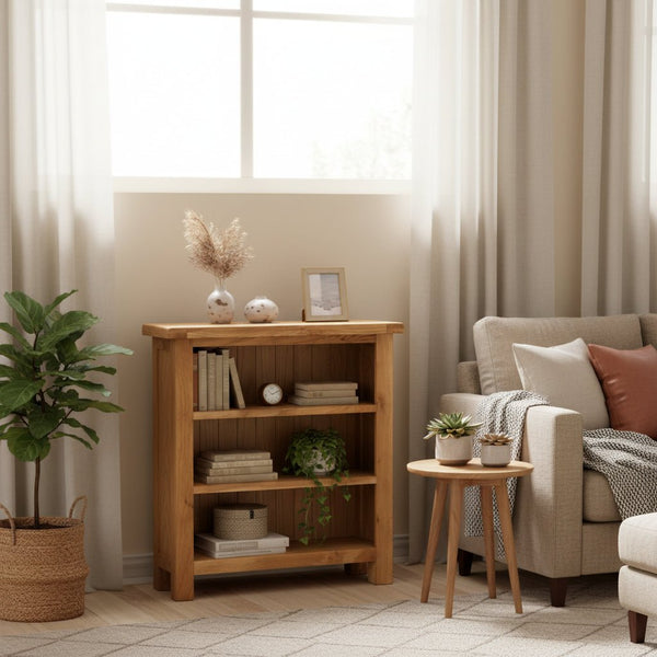 Oak Low Bookcase Furniture at World Of Decor NZ