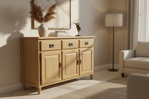 Sideboard Light Stain 139cm Furniture at World Of Decor NZ