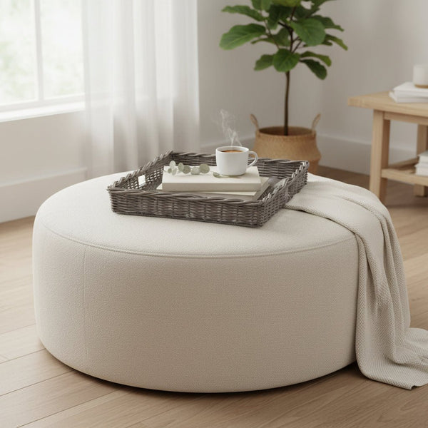 Ottoman Square Cane Trays Grey Color-Small Cane & Rattan at World Of Decor NZ