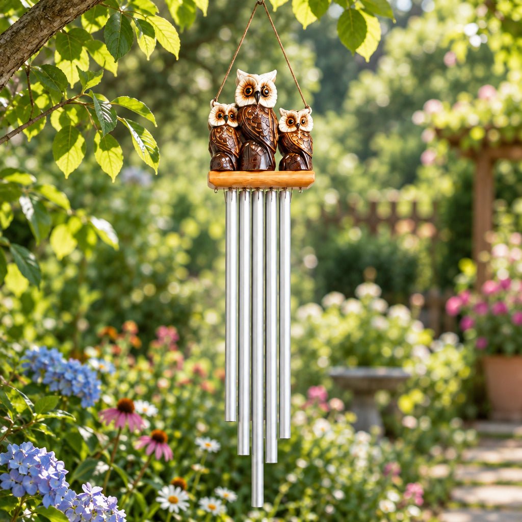 Owl Metal Wind Chimes 1 Meter ACCESSORIES at World Of Decor NZ