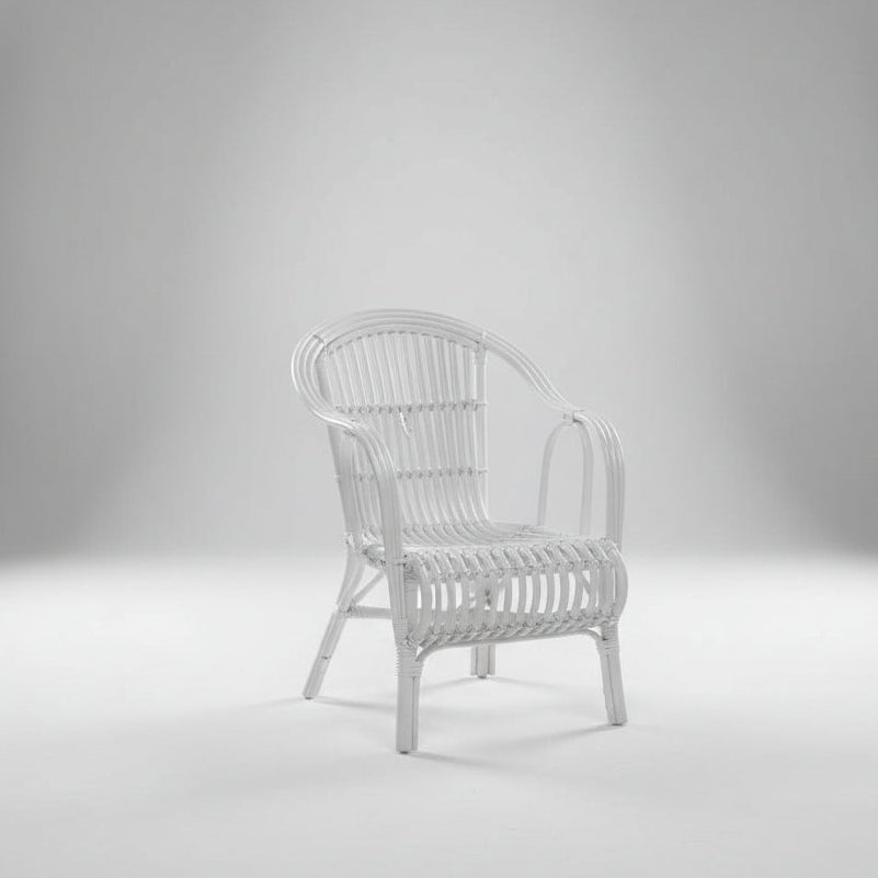 OZ Rattan Chair- White RATTAN & CANE FURNITURE at World Of Decor NZ