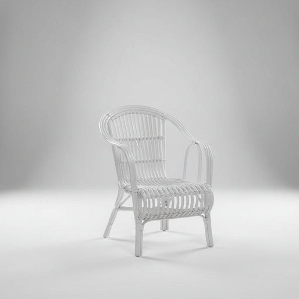 OZ Rattan Chair- White RATTAN & CANE FURNITURE at World Of Decor NZ