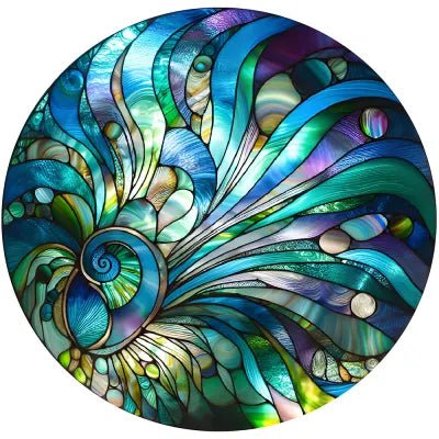 Paua Stained Glass Hanger 11.5cm Wall Art, Affirmations & Hangings at World Of Decor NZ