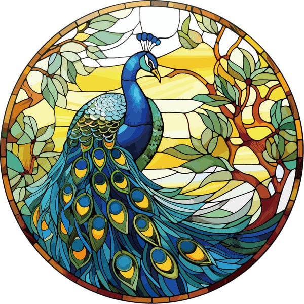 Peacock Stained Glass Hanger at World Of Decor NZ