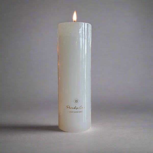 Pillar Candle 23cm H - White at World Of Decor NZ