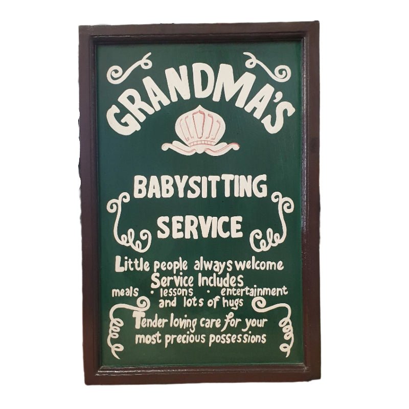𝗚𝗿𝗮𝗻𝗱𝗺𝗮'𝘀 𝗕𝗮𝗯𝘆𝘀𝗶𝘁𝘁𝗶𝗻𝗴 𝗦𝗲𝗿𝘃𝗶𝗰𝗲 Plaque WALLHANGING at World Of Decor NZ