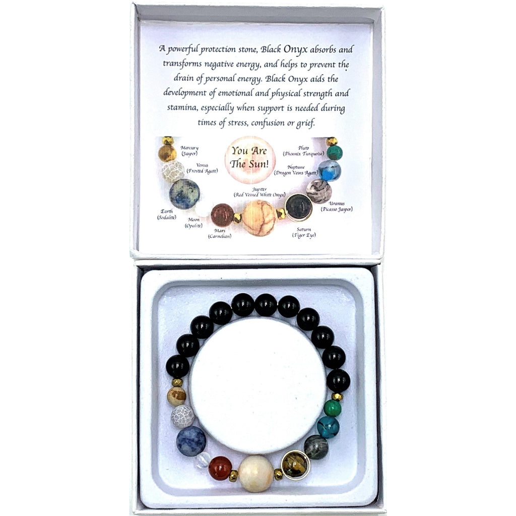 Polished Onyx Solar System Bracelet CRYSTAL at World Of Decor NZ