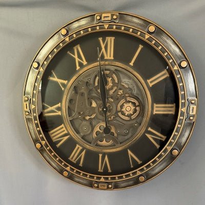 Porthole Gear Clock 65cm at World Of Decor NZ