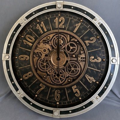 Porthole Gear Clock 70cm CLOCK at World Of Decor NZ
