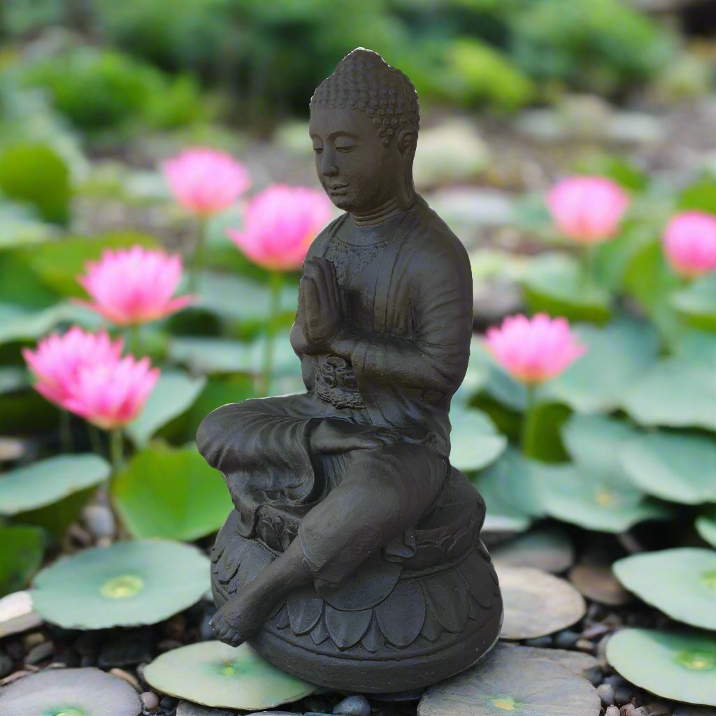 Praying/Greeting Buddhha Sitting on Lotus BUDDHA at World Of Decor NZ