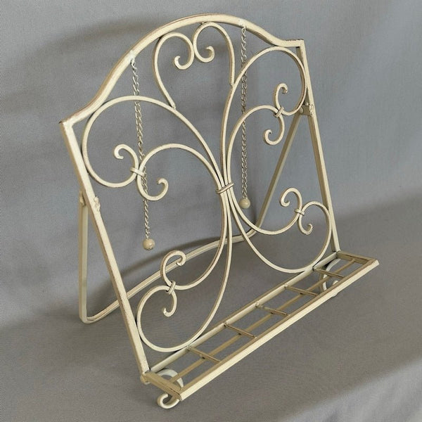 Recipe book holder-Cream Colour METAL/CAST IRON at World Of Decor NZ
