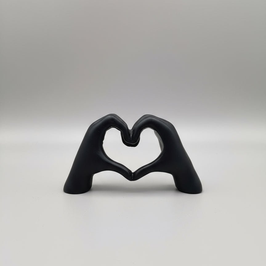 Resin Love Hand - Matt Black SCULPTURE/ORNAMENT & ANIMAL at World Of Decor NZ