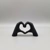 Resin Love Hand - Matt Black SCULPTURE/ORNAMENT & ANIMAL at World Of Decor NZ
