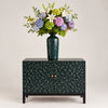 Terracotta Green Tbamboo inlay Vase  VASE at World Of Decor NZ